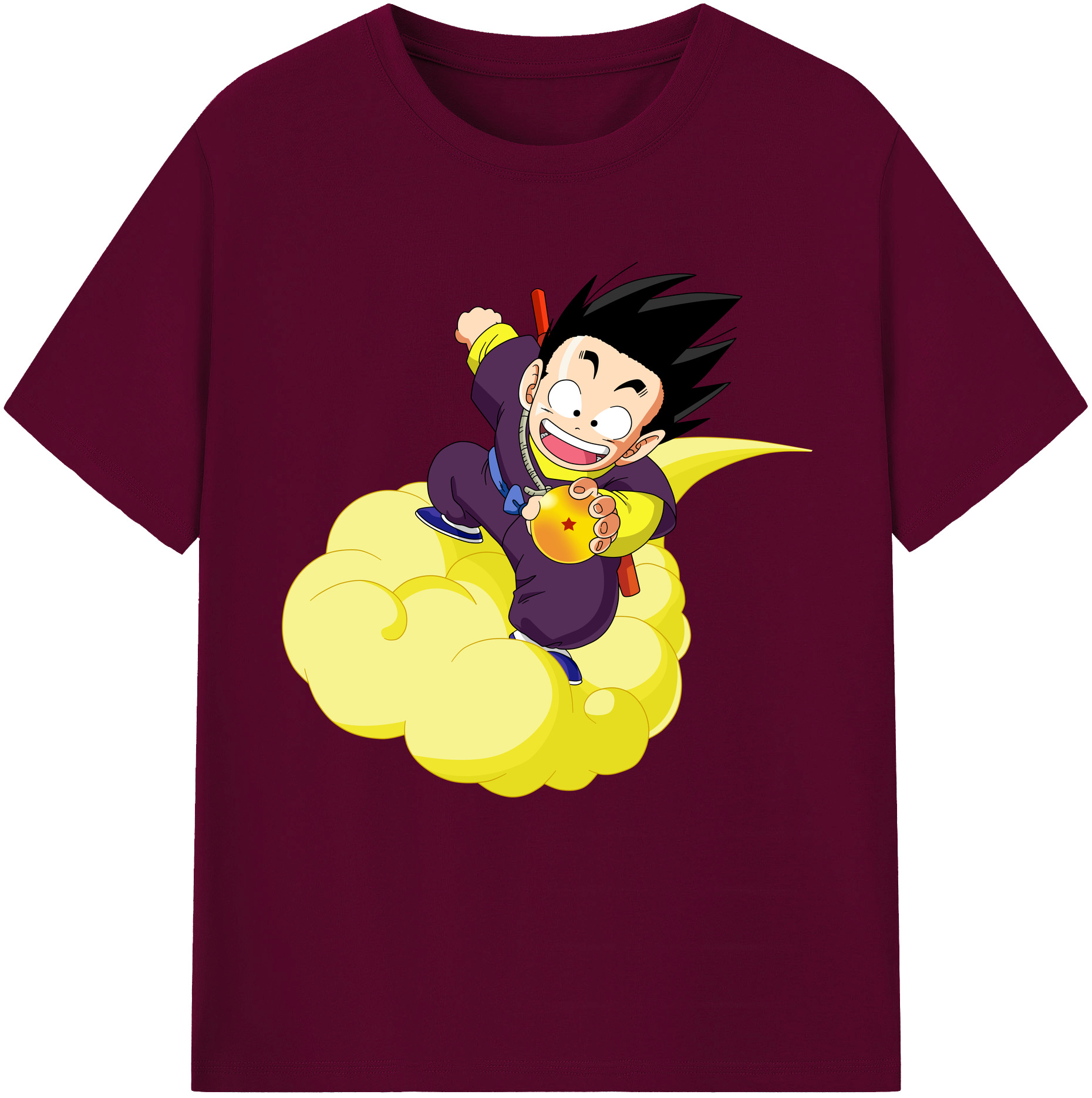 （画像用） ドラゴンボール 孫悟空（そん ごくう）Son Goku カカロット DRAGON BALL Kakarotto レディースカジュアルプリントTシャツ（綿100％）